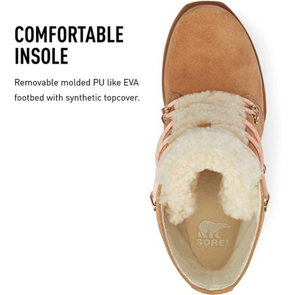 NEW SOREL WOMEN'S JOAN OF ARCTIC™ WEDGE III LACE COZY BOOTIE Size 9 - Picture 6 of 10